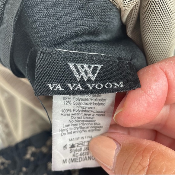 Va VA Voom Crochet Evening Party Romper Size M - Picture 6 of 14